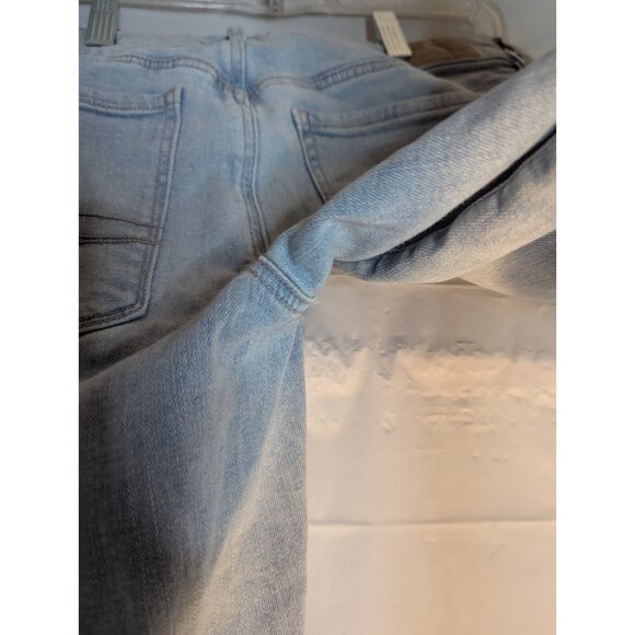 American Eagle Jeans Festival Flare Split Hem Sz 6 Short Stretch Denim 70s Retro - Picture 7 of 12